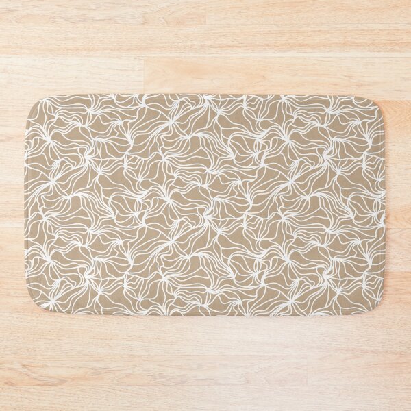 Item preview, Beige and White Organic Lines - Abstract Botanical Hand Drawn Flowing Frilled Lines designed and sold by GenAumonier.