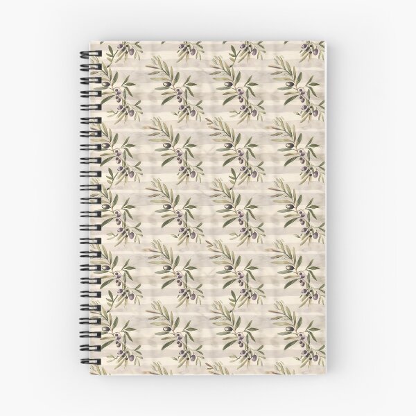 Item preview, Mediterranean Olive Branch Pattern, with Aesthetic Beige and Neutral Stripes, Black Olive Fruits, Militar Deep Green Leaves - Summer Tuscan Country Chic Style, Italian Countryside Estate Home Decor designed and sold by eluxyumdecor.