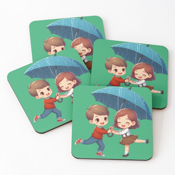 Item preview, Rainy Day of Joy: Children Sharing Umbrellas in a World of Colors designed and sold by Karina Creative Studio.