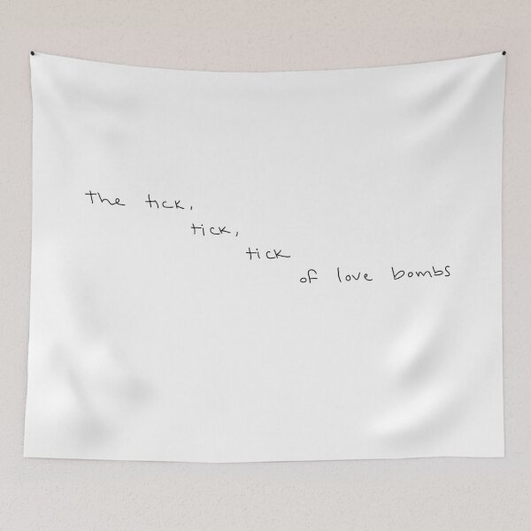 Item preview, the tick tick tick of lovebombas, the tortured poets department designed and sold by hatgan.