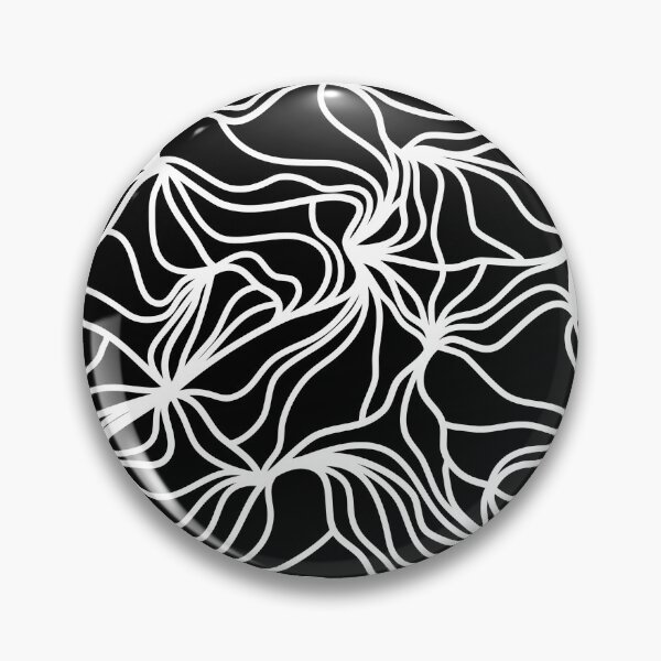 Item preview, Black and White Organic Lines - Abstract Botanical Hand Drawn Flowing Frilled Lines designed and sold by GenAumonier.