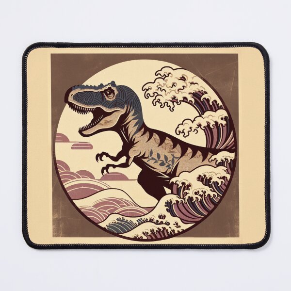 Item preview, Kanagawa TRex- Japanese Art Inspired designed and sold by aylastyle.