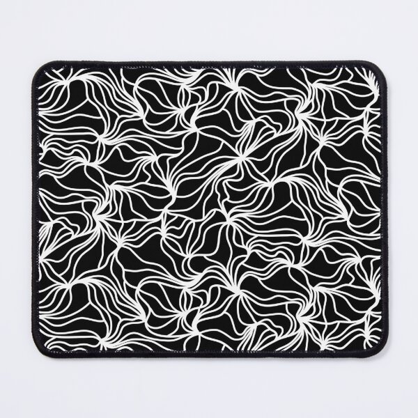 Item preview, Black and White Organic Lines - Abstract Botanical Hand Drawn Flowing Frilled Lines designed and sold by GenAumonier.