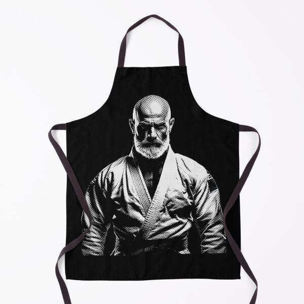 Item preview, Martial Arts Old Bearded Fighter Wearing Traditional Japanese Kimono Dots Art designed and sold by MadeByRobots.