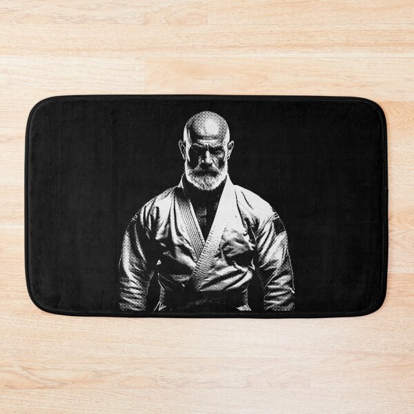 Item preview, Martial Arts Old Bearded Fighter Wearing Traditional Japanese Kimono Dots Art designed and sold by MadeByRobots.