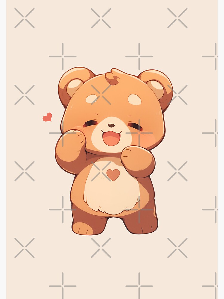 Cuaderno for Sale con la obra «Lindo osito de peluche kawaii feliz