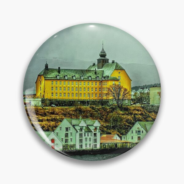 Item preview, Stormy skies over Aspoy School Alesund Norway designed and sold by RosRidleyPhoto.