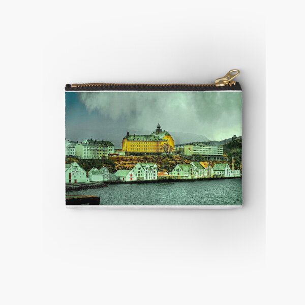 Item preview, Stormy skies over Aspoy School Alesund Norway designed and sold by RosRidleyPhoto.
