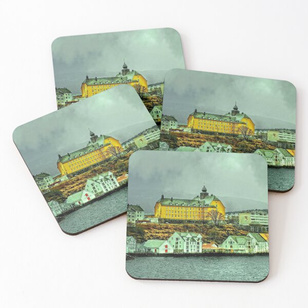 Item preview, Stormy skies over Aspoy School Alesund Norway designed and sold by RosRidleyPhoto.