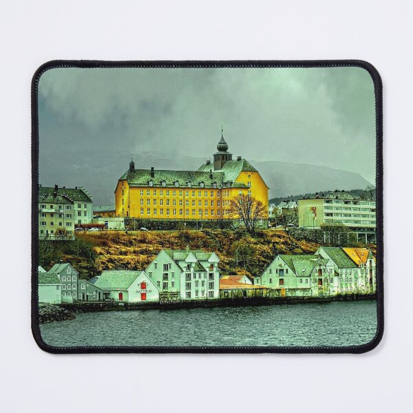 Item preview, Stormy skies over Aspoy School Alesund Norway designed and sold by RosRidleyPhoto.