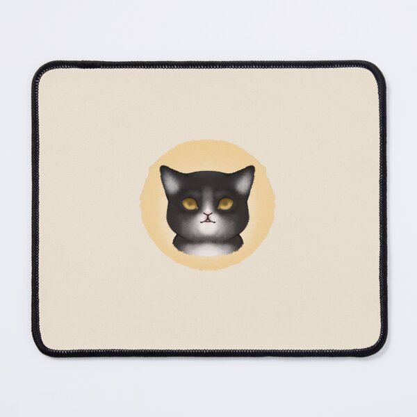 Item preview, black and white cat with yellow eye designed and sold by Illustra-Artium.