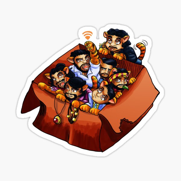 Box of Tiger Cubs Sticker