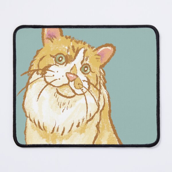 Item preview, fluffy  cat is sitting with head tilted in confusion designed and sold by Chattakan.
