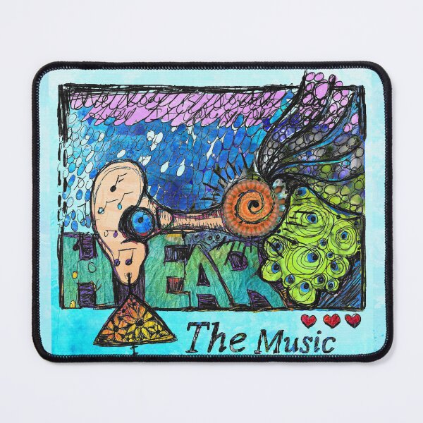 Item preview, Hear The Music Hand Drawn Colorful Ear Art designed and sold by Sharon Cummings Art.