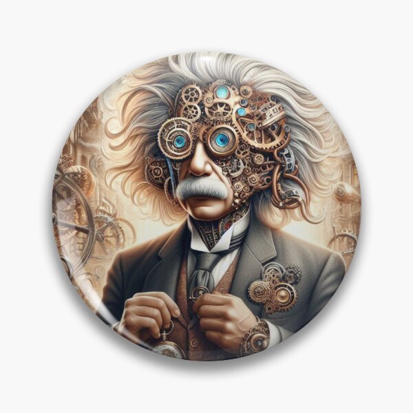 Aperçu de l'œuvre Albert Einstein Steampunk créée et vendue par sevenmountains.