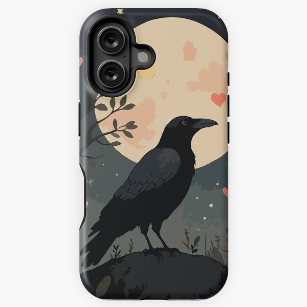 Item preview, Souls & Friends - Crow Resting With The Moon designed and sold by LeftImpressed.