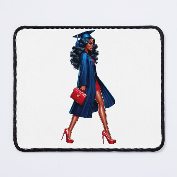 Item preview, Graduate Highschool Black Woman, Graduating Girl, Highschool Graduate, College Senior, Black Girl Graduating. designed and sold by gabrielakrall.
