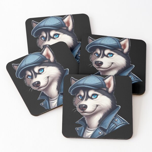 Item preview, Husky Tough Guy - Majestic Canine Art Print designed and sold by lloreleya.
