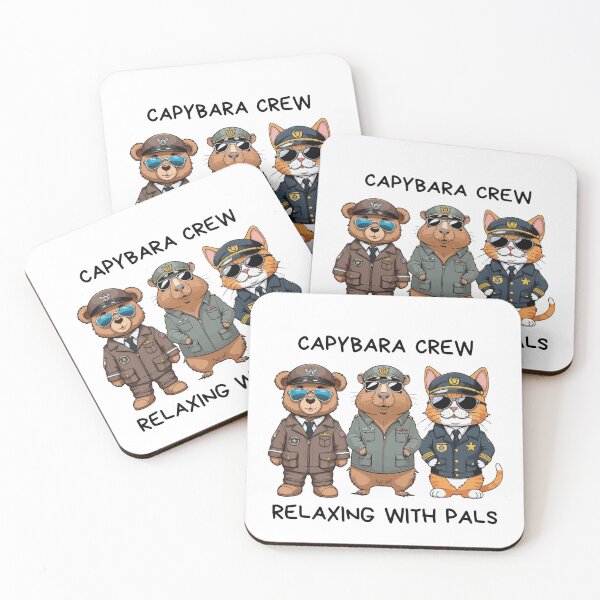 Item preview, CAPYBARA CREW/RELAXING WITH PALS designed and sold by nuevo-arte.