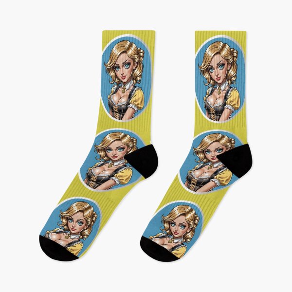 Item preview, Cute Sexy Anime Oktoberfest Lederhosen Girl designed and sold by TheArtOfPat.