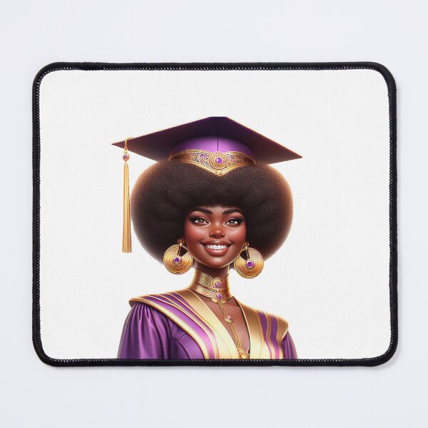 Item preview, Graduation Highschool Afro Woman, Graduating Girl, Highschool Graduate, College Senior, Black Girl Graduating. designed and sold by gabrielakrall.