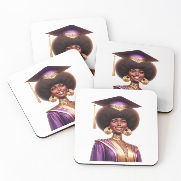 Item preview, Graduation Highschool Afro Woman, Graduating Girl, Highschool Graduate, College Senior, Black Girl Graduating. designed and sold by gabrielakrall.