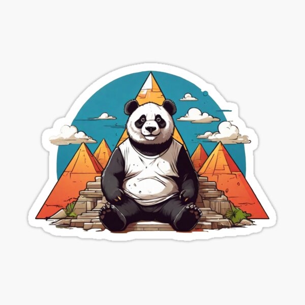 Item preview, panda in front of pyramid designed and sold by Karaz's Animal Kingdom.