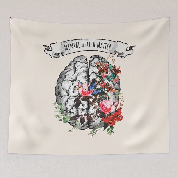 Item preview, Mental health, mental illness, brain, psychology, neuroscience, mental health matters designed and sold by Collagedream.