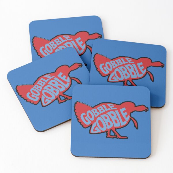 Item preview, Turkey Silhouette, Gobble-Gobble, Red with Blue designed and sold by CraneCreek.