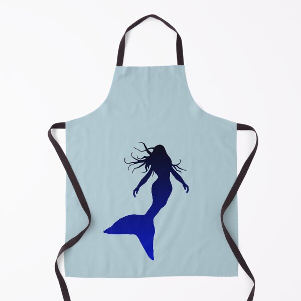 Item preview, Dark Blue Mermaid Silhouette of Mermaid Swimming designed and sold by Beachy.