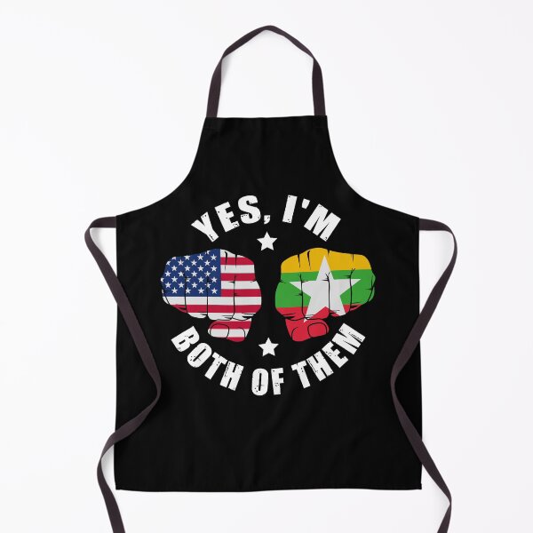 Item preview, Half American Half Burmese Flag Yes I'm Both Of Them designed and sold by OX-tright.