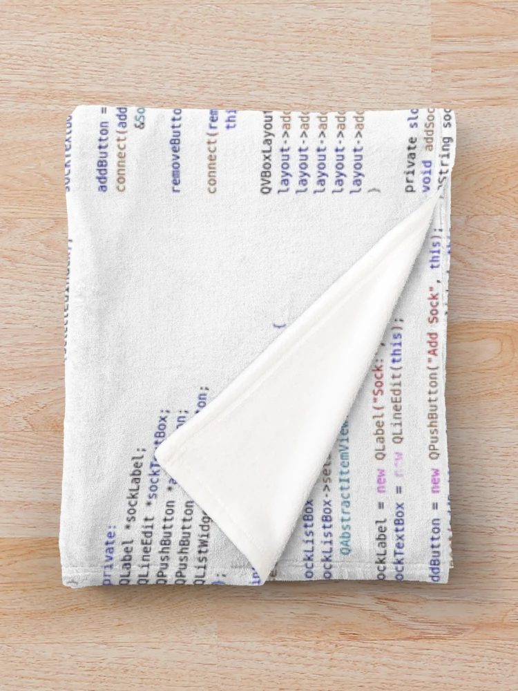 Thumbnail 3 of 6, Throw Blanket, C++ Program Code Hell designed and sold by CodingSocks.