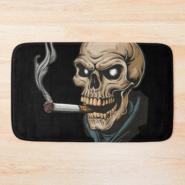 Item preview, Smoking Skeleton, Skull with Cigarette Fag smoking kills designed and sold by Cr320.
