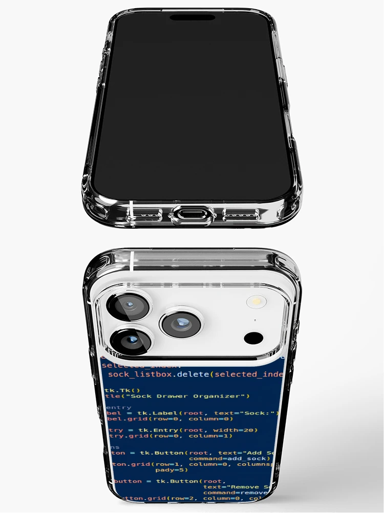 Thumbnail 3 of 5, iPhone Case, Python Program Code Blue designed and sold by CodingSocks.