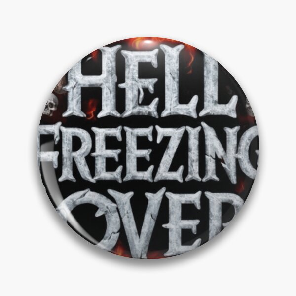 Item preview, "Paradoxical Inferno: Hell Freezing Over Typography" designed and sold by DesignEpic22.
