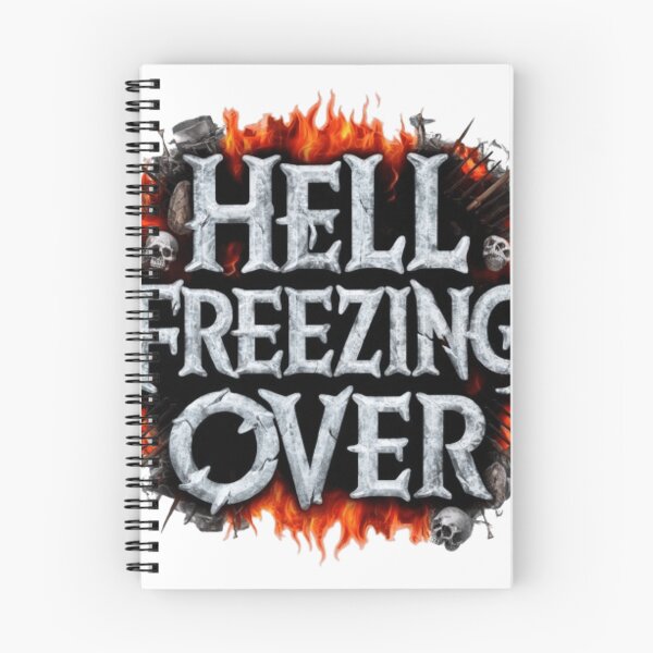 Item preview, "Paradoxical Inferno: Hell Freezing Over Typography" designed and sold by DesignEpic22.