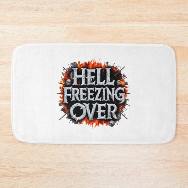 Item preview, "Paradoxical Inferno: Hell Freezing Over Typography" designed and sold by DesignEpic22.