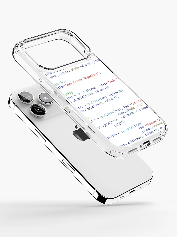 Thumbnail 2 of 5, iPhone Case, Python Program Code Hell designed and sold by CodingSocks.