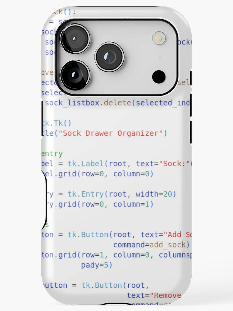 Thumbnail 1 of 4, iPhone Case, Python Program Code Hell designed and sold by CodingSocks.