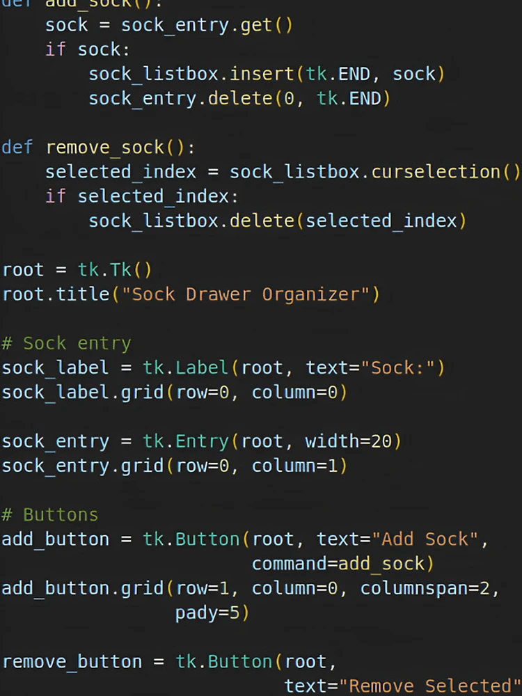 Aperçu 4 sur 4. Coque Samsung Galaxy avec l'œuvre Code de programme Python sombre créée et vendue par CodingSocks.