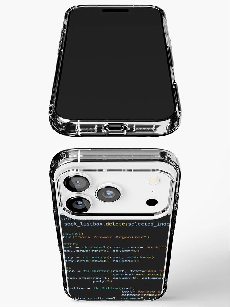 Thumbnail 3 of 5, iPhone Case, Python Program Code Dark designed and sold by CodingSocks.