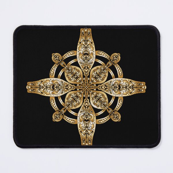 Item preview, 3D Mandala Kaleidoscope Ethnic Gradient Metallic Stylized ornament designed and sold by NayaChu.