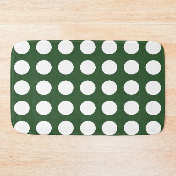 Item preview, WHITE and PINE (Dark) GREEN Symmetrical  POLKA DOTS  designed and sold by RachelMacht.