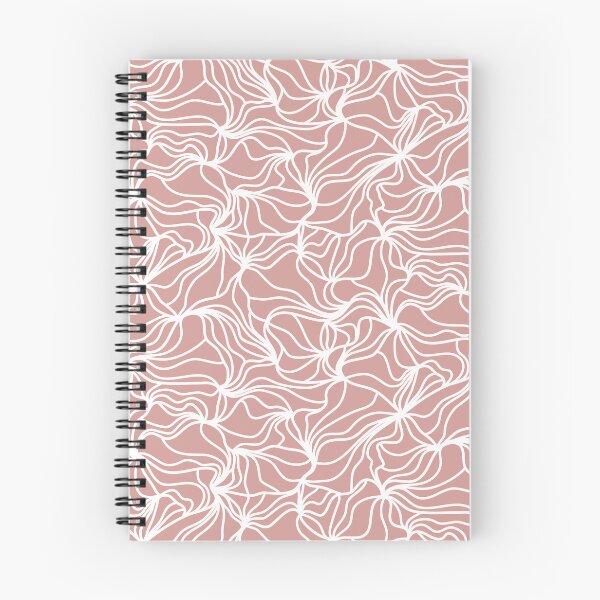 Item preview, Powder Pink and White Organic Lines - Abstract Botanical Hand Drawn Flowing Frilled Lines designed and sold by GenAumonier.