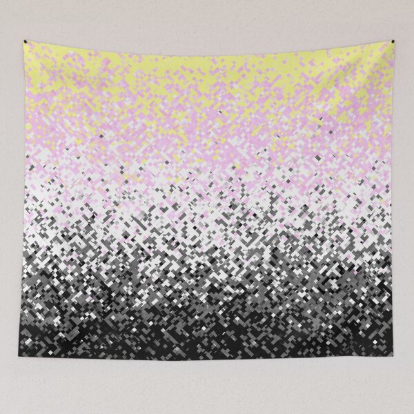 Item preview, Trippy Pixelated Funky Abstract Queerplatonic Pride Flag designed and sold by Chaos Queery.