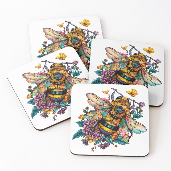 Item preview,  Bee in bright colors flowers. designed and sold by Svetlanhcik.