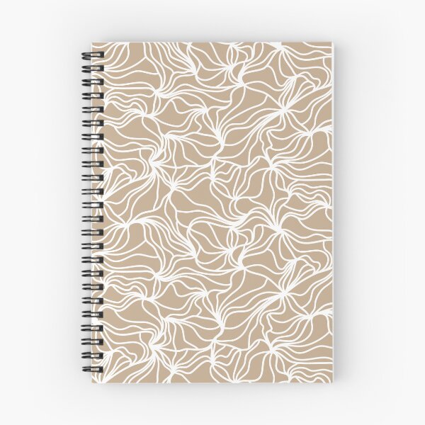 Item preview, Beige and White Organic Lines - Abstract Botanical Hand Drawn Flowing Frilled Lines designed and sold by GenAumonier.