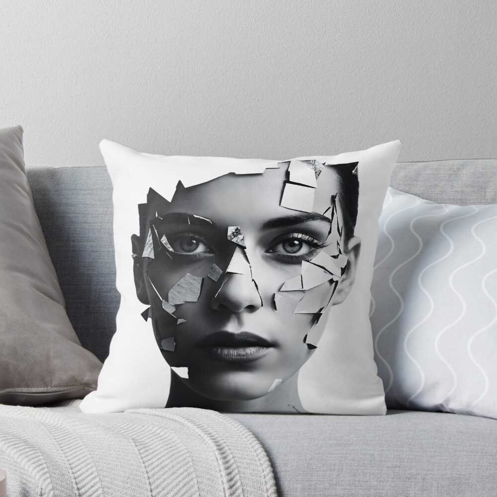 Item preview, Throw Pillow designed and sold by Crafted-AI.