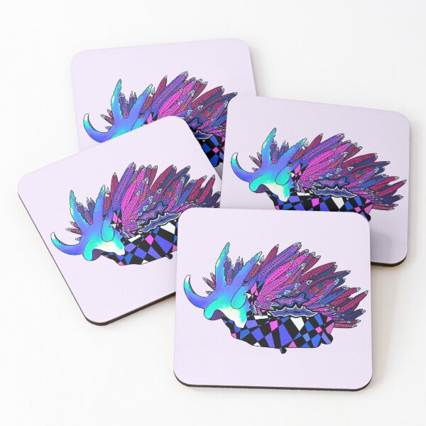 Item preview, Electrified Purple and Blue Red-gilled Sea Slug designed and sold by ArtbyDLP.