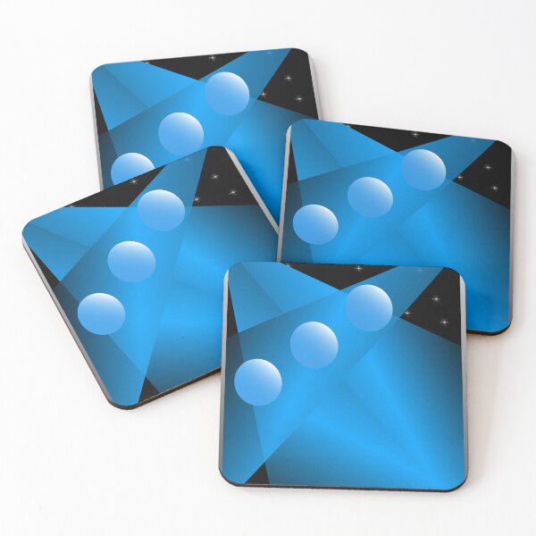 Item preview, Abstract Blue Worlds Trio designed and sold by RGSMOOTHFINGER.